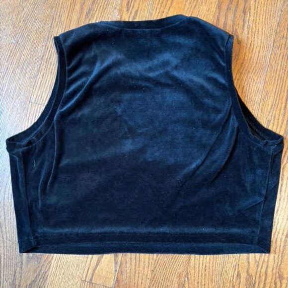 black butterfly rhinestone cropped tank top - Picture 2 of 3